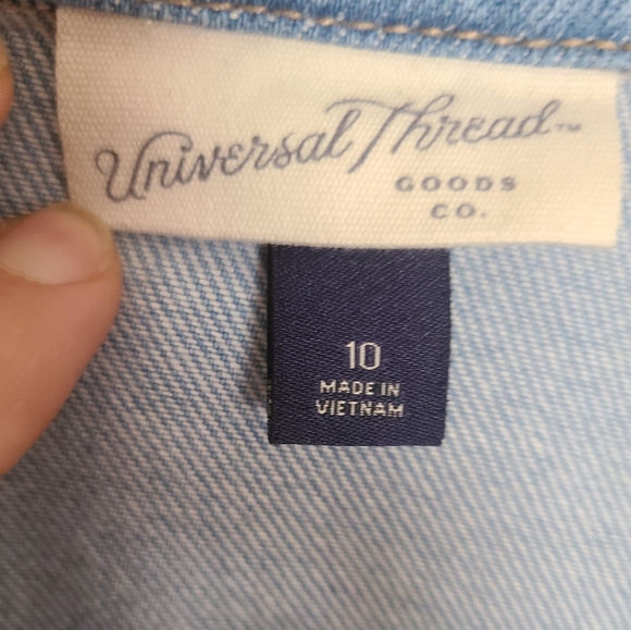 Light Blue Denim Mini Dress - Picture 2 of 4